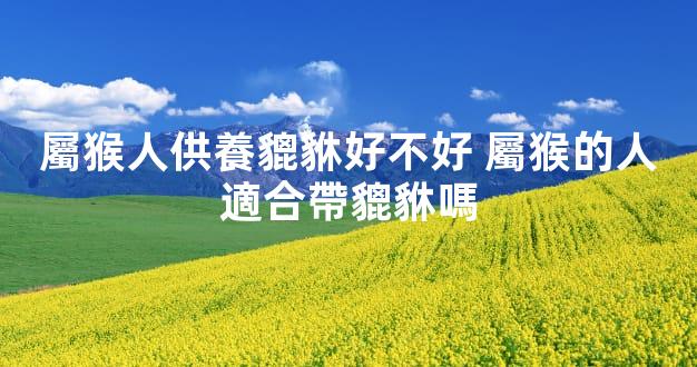 屬猴人供養貔貅好不好 屬猴的人適合帶貔貅嗎